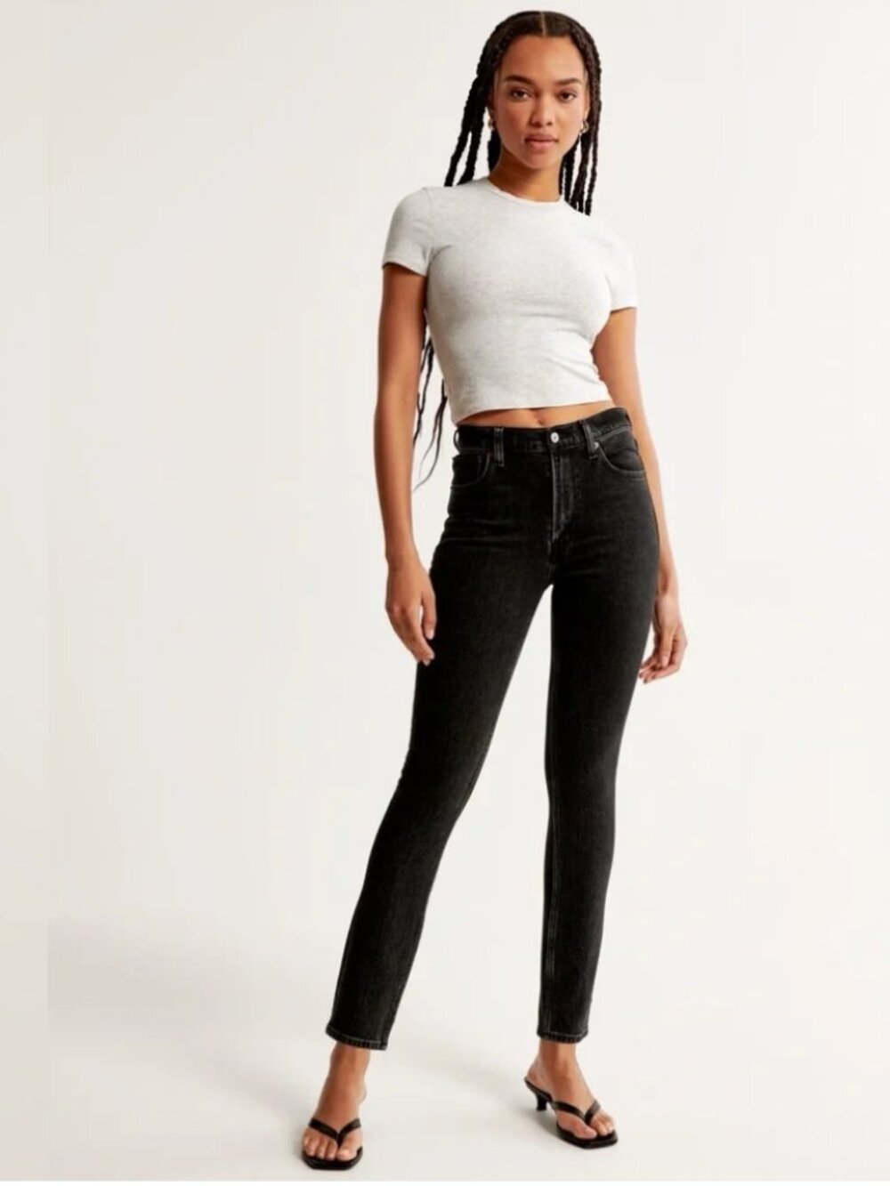 Abercrombie Skinny High Rise Black Curve Love Jeans -25